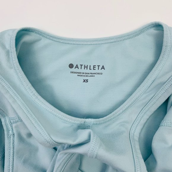 Athleta Nitro Tank Top Lightweight Keyhole Back Yoga Gym Blue Size XS - Picture 6 of 9